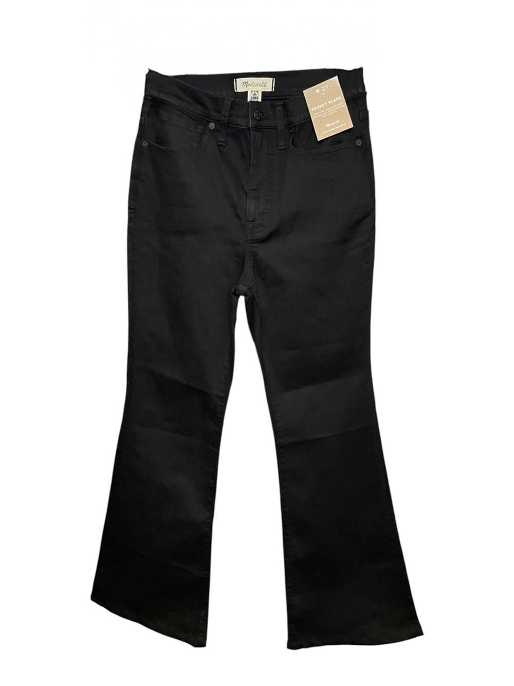Madewell Skinny Flare True Black Jeans Size 27 NWT